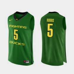 Men Oregon Ducks Miles Norris Apple Green Authentic College Basketball Jersey