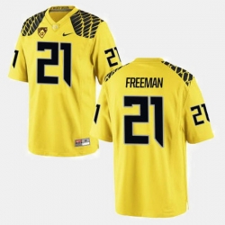 Men Oregon Ducks Royce Freeman College Football Yellow Jersey