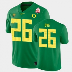 Men Oregon Ducks Travis Dye 2021 Fiesta Bowl Green Game Jersey 0A