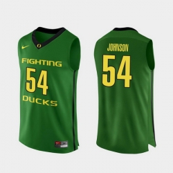 Men Oregon Ducks Will Johnson Apple Green Authentic College Basketball Jersey