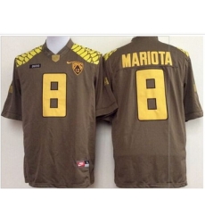 Oregon Ducks #8 Marcus Mariota Olive Limited Stitched NCAA Jersey
