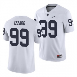 penn state nittany lions coziah izzard white college football men's jersey