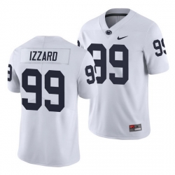 penn state nittany lions coziah izzard white limited men's jersey