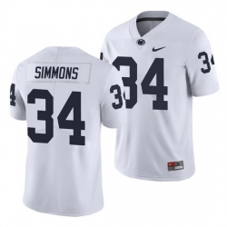 penn state nittany lions shane simmons white limited men's jersey