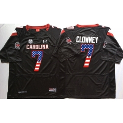 South Carolina Gamecocks 7 Jadeveon Clowney Black USA Flag College Jersey
