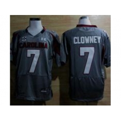 Under Armour South Carolina Javedeon Clowney #7 New SEC Patch NCAA Football - Grey