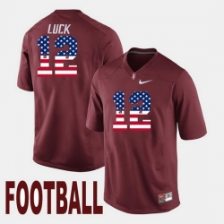 Andrew Luck Cardinal Stanford Cardinal Us Flag Fashion Jersey