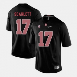 Men Stanford Cardinal Brennan Scarlett College Football Black Jersey