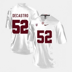 Men Stanford Cardinal David Decastro College Football White Jersey
