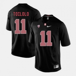 Men Stanford Cardinal Levine Toilolo College Football Black Jersey