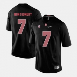 Men Stanford Cardinal Ty Montgomery College Football Black Jersey