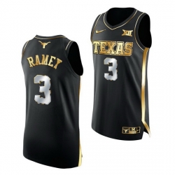 Texas Longhorns Courtney Ramey 2021 March Madness Golden Authentic Black Jersey