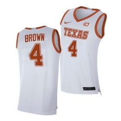 Texas Longhorns Greg Brown White Alumni Player Texas Longhorns Jersey