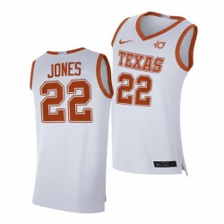 Texas Longhorns Kai Jones White Alumni Player Texas Longhorns Jersey