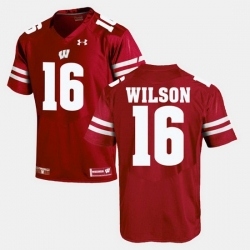Men Wisconsin Badgers Russell Wilson Alumni Football Game Red Jersey
