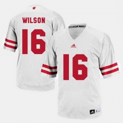 Men Wisconsin Badgers Russell Wilson College Football White Jersey