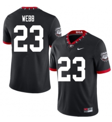 2020 Men #23 Mark Webb Georgia Bulldogs Mascot 100th Anniversary College Football Jerseys Sale-Black