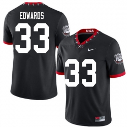 2020 Men #33 Daijun Edwards Georgia Bulldogs Mascot 100th Anniversary College Football Jerseys Sale-