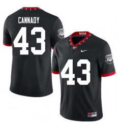 2020 Men #43 Jehlen Cannady Georgia Bulldogs Mascot 100th Anniversary College Football Jerseys Sale-