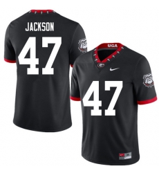 2020 Men #47 Dan Jackson Georgia Bulldogs Mascot 100th Anniversary College Football Jerseys Sale-Bla