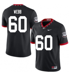 2020 Men #60 Clay Webb Georgia Bulldogs Mascot 100th Anniversary College Football Jerseys Sale-Black