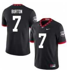 2020 Men #7 Jermaine Burton Georgia Bulldogs Mascot 100th Anniversary College Football Jerseys Sale-