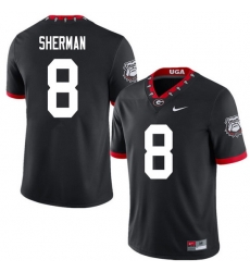 2020 Men #8 MJ Sherman Georgia Bulldogs Mascot 100th Anniversary College Football Jerseys Sale-Black