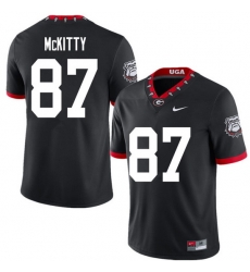 2020 Men #87 Tre McKitty Georgia Bulldogs Mascot 100th Anniversary College Football Jerseys Sale-Black