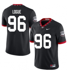 2020 Men #96 Zion Logue Georgia Bulldogs Mascot 100th Anniversary College Football Jerseys Sale-Black