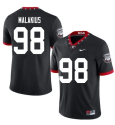 2020 Men #98 Tyler Malakius Georgia Bulldogs Mascot 100th Anniversary College Football Jerseys Sale-