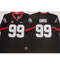 2020 Men #99 Jordan Davis Georgia Bulldogs Mascot 100th Anniversary College Football Jerseys Sale-BlACK
