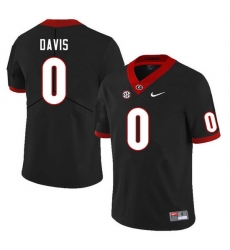 Men #0 Rian Davis Georgia Bulldogs College Football Jerseys Sale-Black