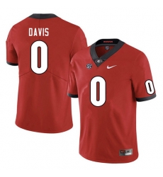 Men #0 Rian Davis Georgia Bulldogs College Football Jerseys Sale-Red