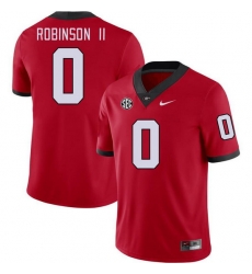 Men #0 Roderick Robinson II Georgia Bulldogs College Football Jerseys Stitched-Red