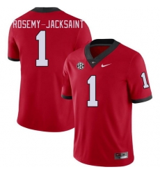 Men #1 Marcus Rosemy-Jacksaint Georgia Bulldogs College Football Jerseys Stitched-Red