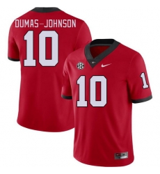 Men #10 Jamon Dumas-Johnson Georgia Bulldogs College Football Jerseys Stitched-Red