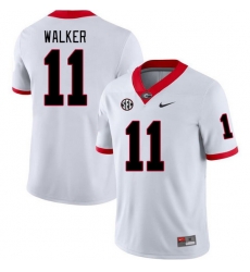 Men #11 Jalon Walker Georgia Bulldogs College Football Jerseys Stitched-White