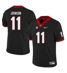 Men #11 Jermaine Johnson Georgia Bulldogs College Football Jerseys Sale-Black