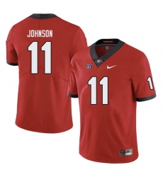 Men #11 Jermaine Johnson Georgia Bulldogs College Football Jerseys red