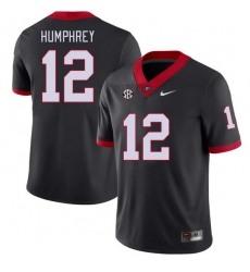 Men #12 Julian Humphrey Georgia Bulldogs College Football Jerseys Stitched-Black