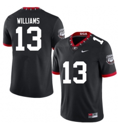 Men #13 Mykel Williams Georgia Bulldogs College Football Jerseys Sale-100th Anniversary