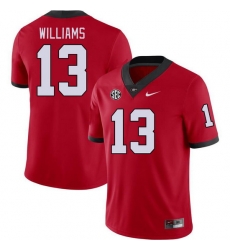 Men #13 Mykel Williams Georgia Bulldogs College Football Jerseys Stitched-Red