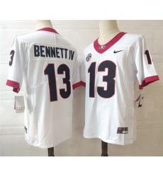Men #13 Stetson BENNETT IV Georgia Bulldogs College Football Jerseys Sale white