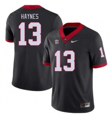 Men #13 Zeed Haynes Georgia Bulldogs College Football Jerseys Stitched-Black