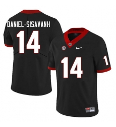 Men #14 David Daniel-Sisavanh Georgia Bulldogs College Football Jerseys Sale-Black Anniversary