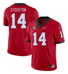 Men #14 Gunner Stockton Georgia Bulldogs College Football Jerseys Stitched-Red