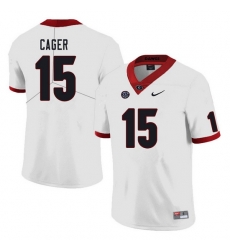 Men #15 Lawrence Cager Georgia Bulldogs College Football Jerseys Sale-White