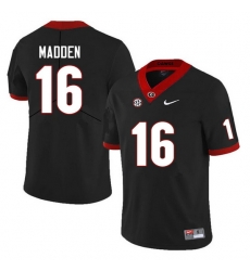 Men #16 C.J. Madden Georgia Bulldogs College Football Jerseys Sale-Black Anniversary