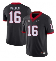 Men #16 C.J. Madden Georgia Bulldogs College Football Jerseys Stitched-Black