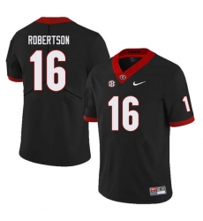 Men #16 Demetris Robertson Georgia Bulldogs College Football Jerseys Sale-Black